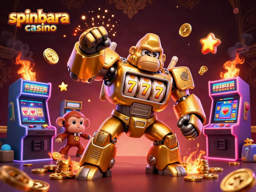 Spinbara casino offers thrilling gaming experience with vibrant 3D animation and dynamic jackpot elements.